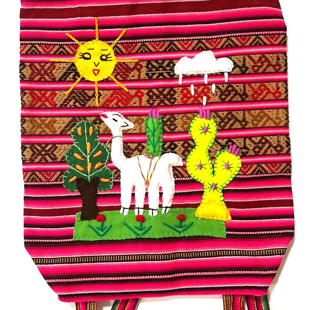 Backpack handmade with patchwork designs from Peru